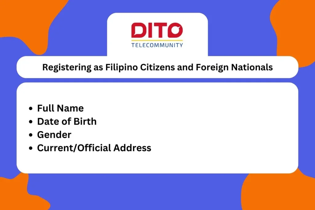 Registering as Filipino Citizens and Foreign Nationals Infographic